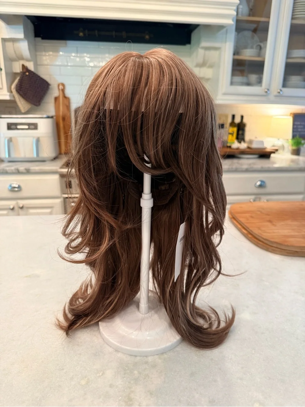Womens Long Layered Wig - Brown 20”